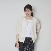 DAYS/袖リブリネンカーディガン